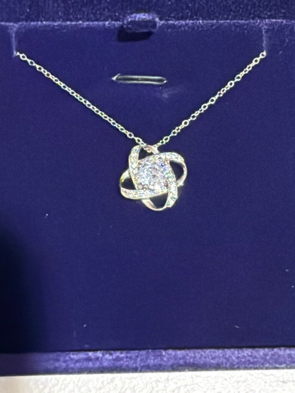 Silver Diamond Moissanite Cubic Zirconia Youre My world Necklace New